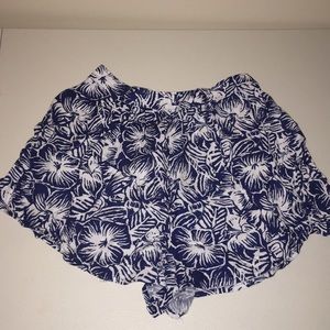 Size S Navy Hawaiian printed Skort from Hollister